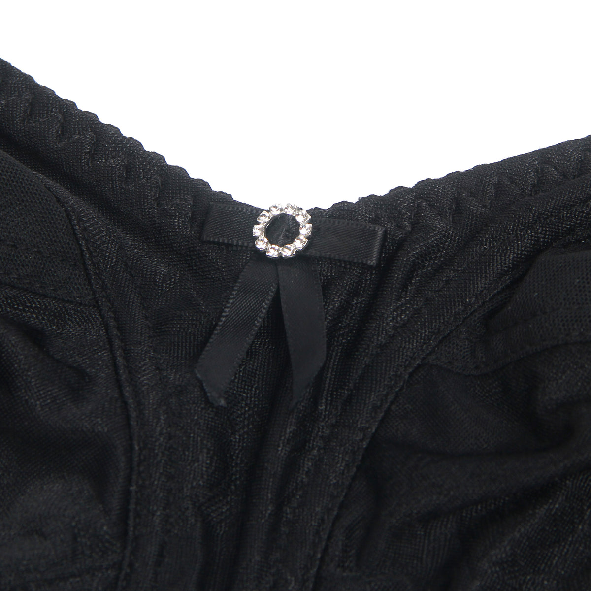 Soutien-gorge sexy en maille jacquard noir