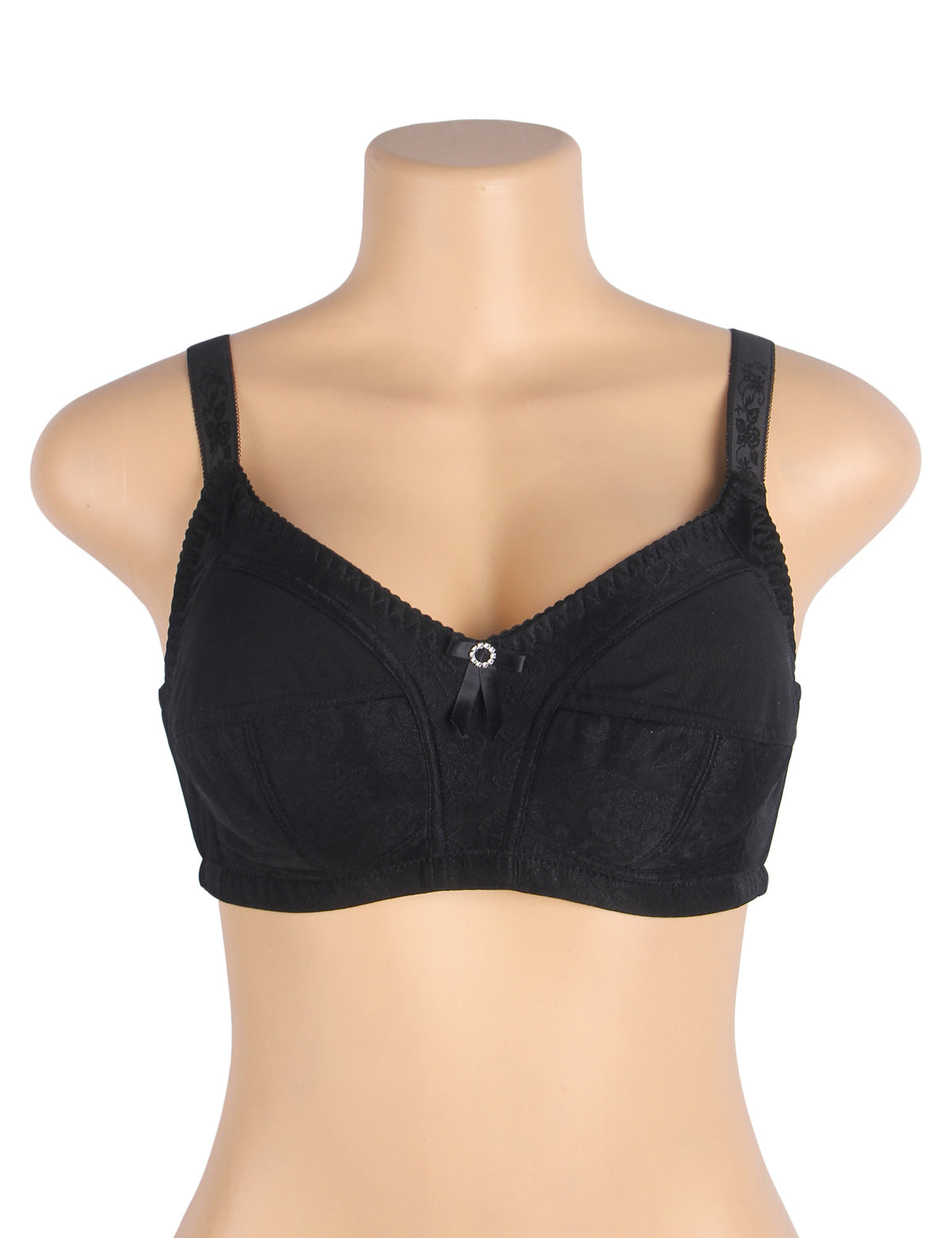 Soutien-gorge sexy en maille jacquard noir
