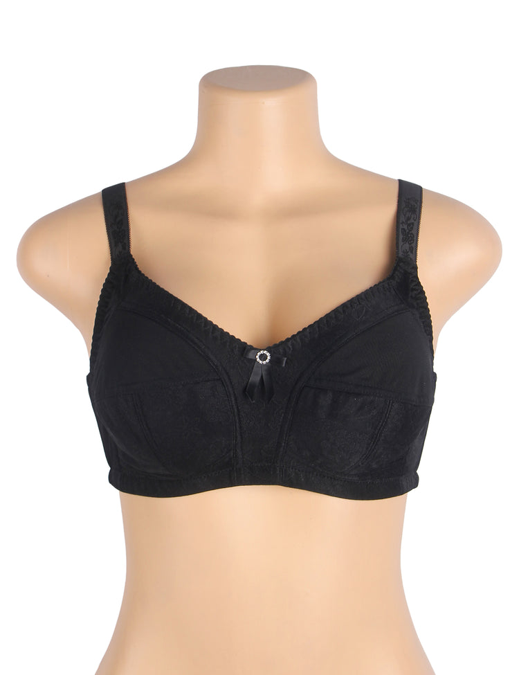 Soutien-gorge sexy en maille jacquard noir