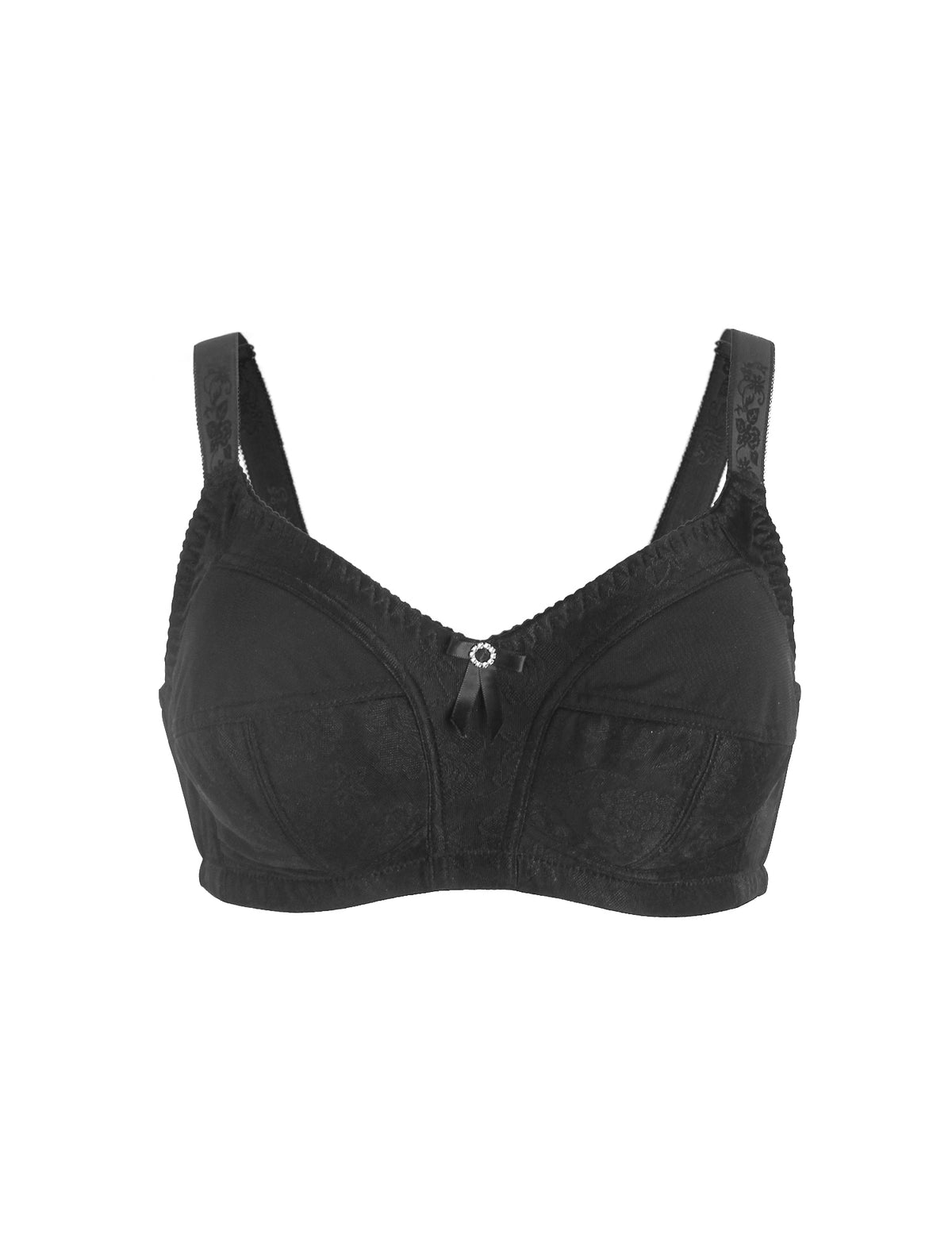 Soutien-gorge sexy en maille jacquard noir