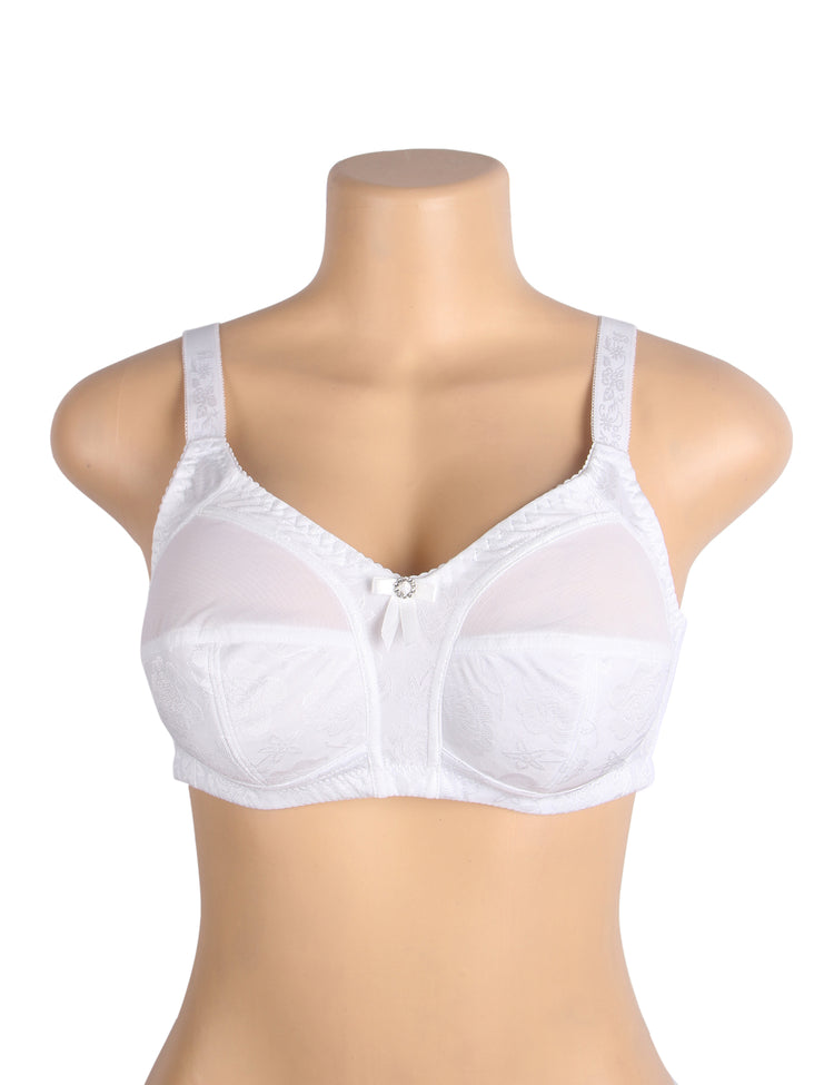 Soutien-gorge en maille jacquard blanche sexy