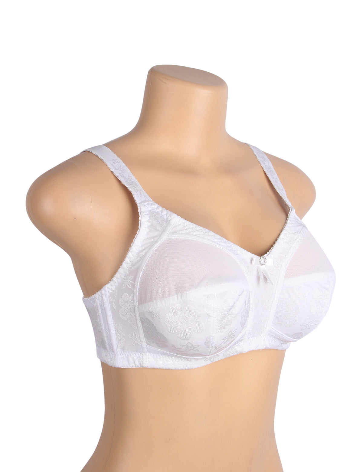 Soutien-gorge en maille jacquard blanche sexy