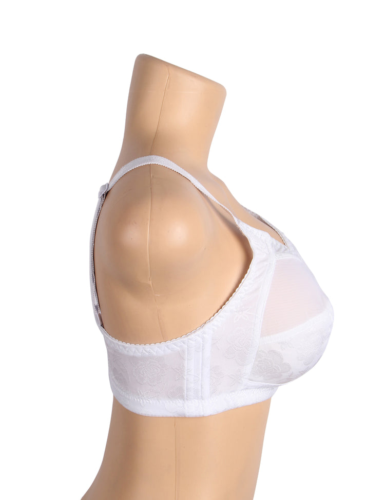 Soutien-gorge en maille jacquard blanche sexy