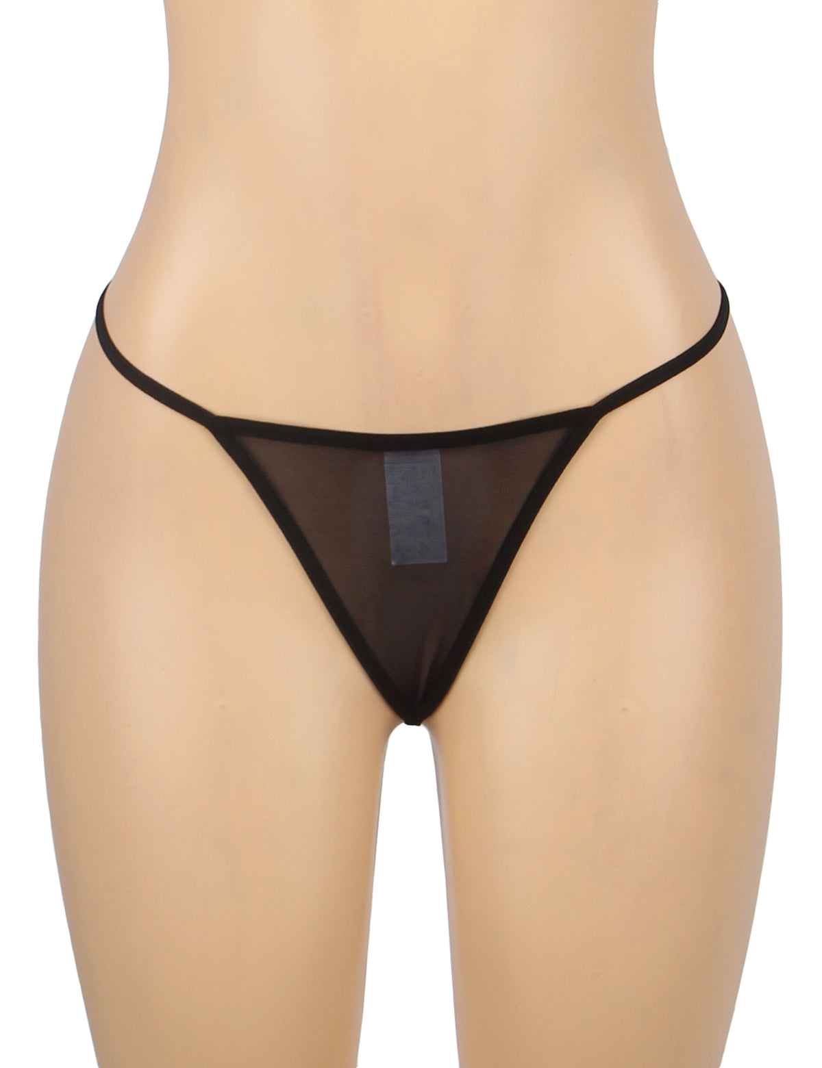 Lingerie sexy en dentelle de maille noire en faux cuir