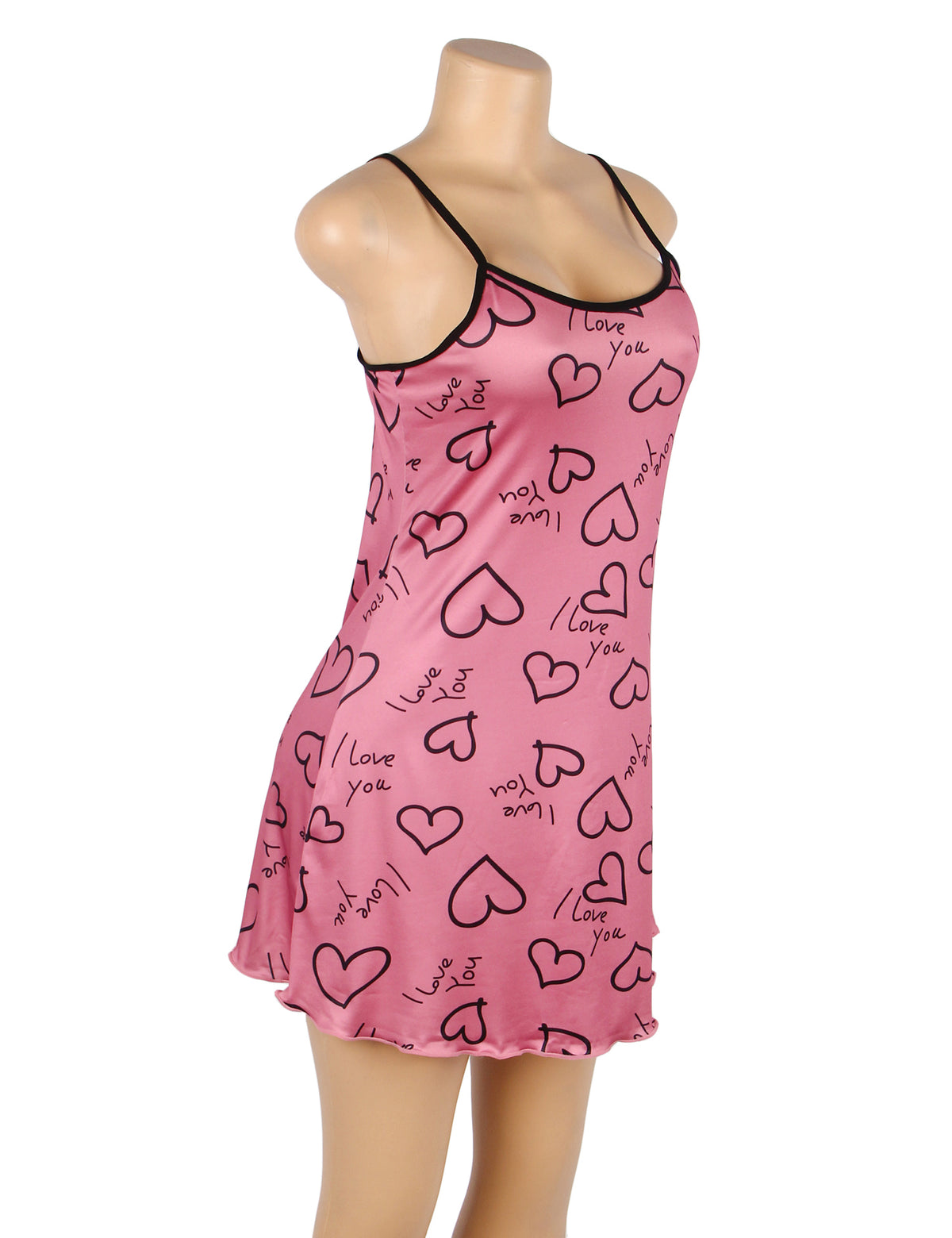 Pyjama à bretelles à imprimé rose