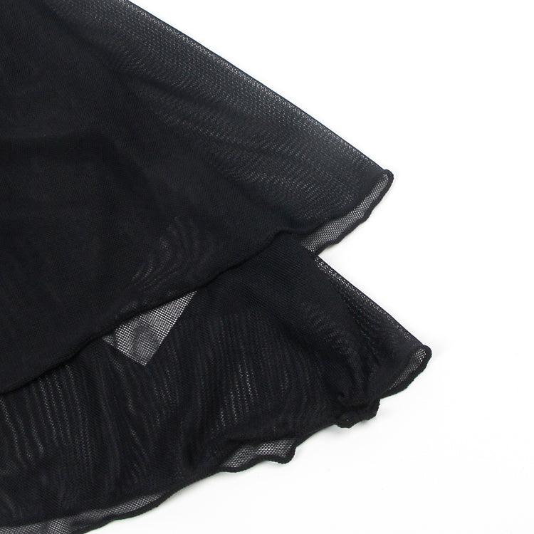 Lingerie sexy en dentelle de maille noire en faux cuir