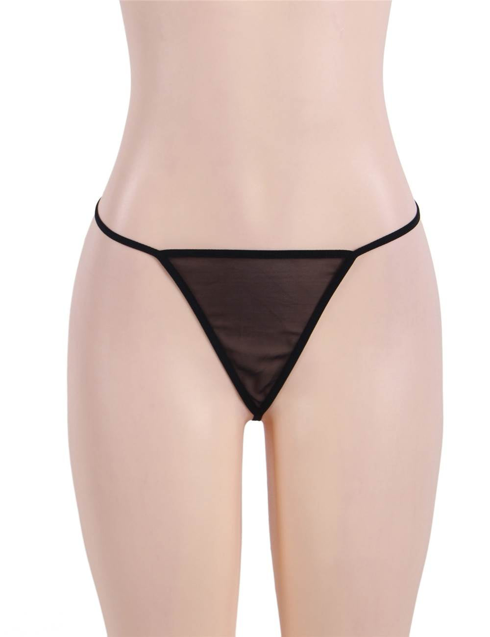 Nuisette Lingerie longue en dentelle noire pour grande taille