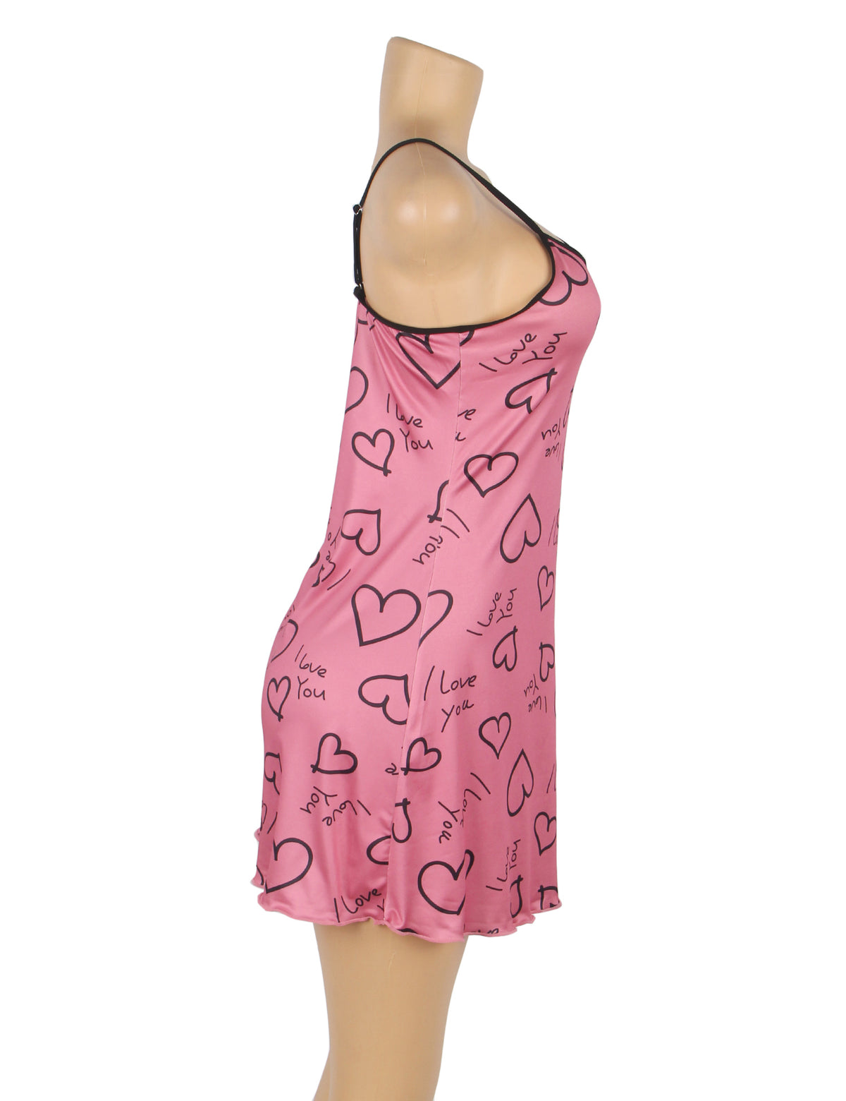 Pyjama à bretelles à imprimé rose
