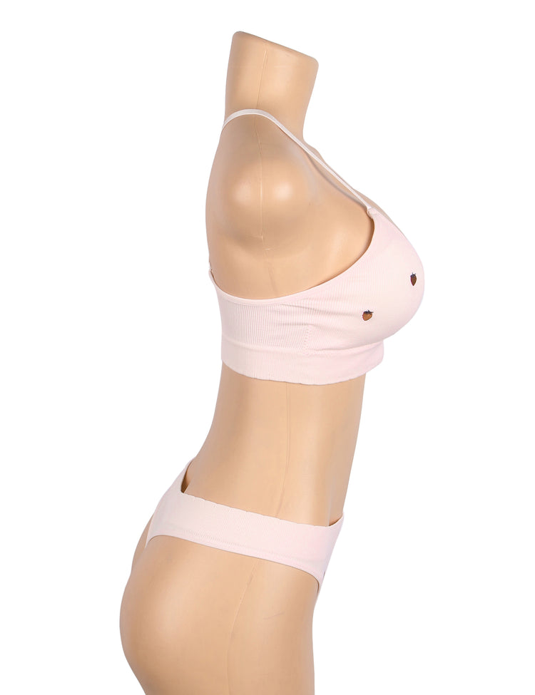 Ensemble Lingerie Douceur Fraise - Bralette et Culotte