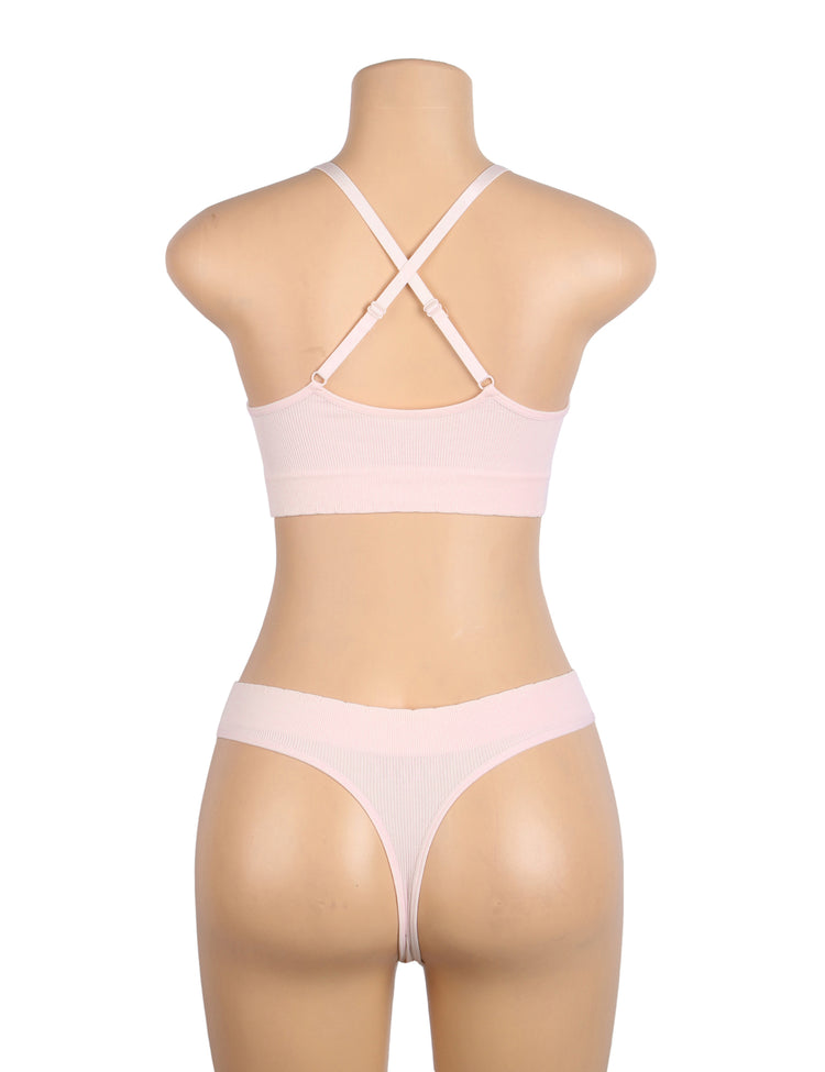 Ensemble Lingerie Douceur Fraise - Bralette et Culotte