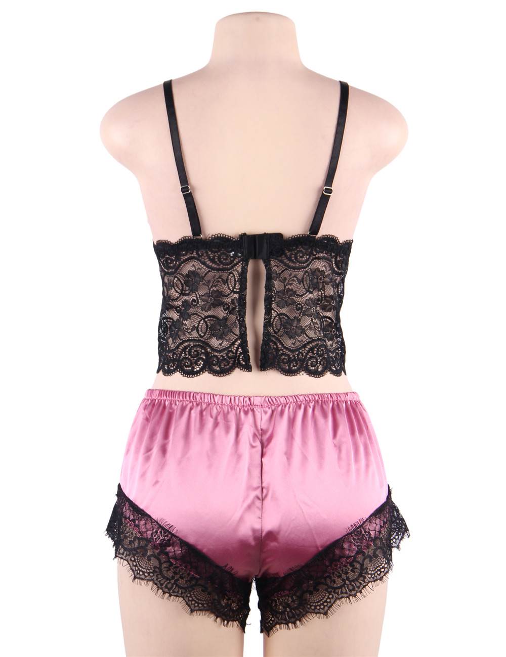 Ensemble Lingerie Satin et Dentelle - Élégance Sensuelle