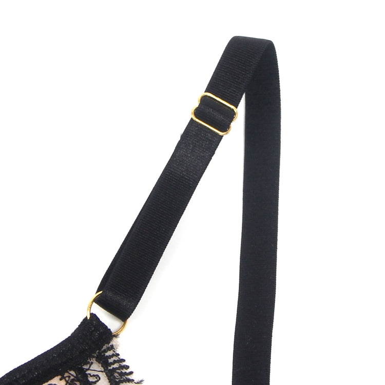 Ensemble Lingerie Sexy Dentelle - Soutien-Gorge, Porte-Jarretelles et Culotte