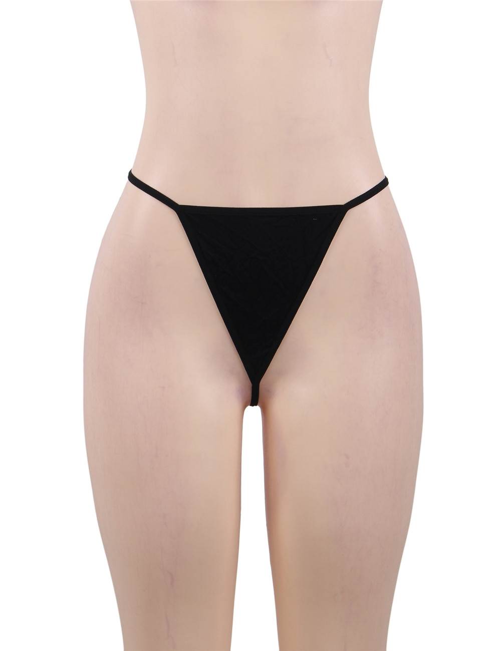 Nuisette Satinée Noire avec Broderie Élégante