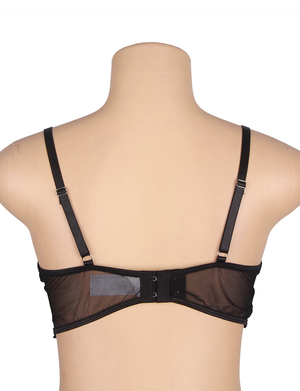Soutien-Gorge en Dentelle Transparente avec Motifs Floraux