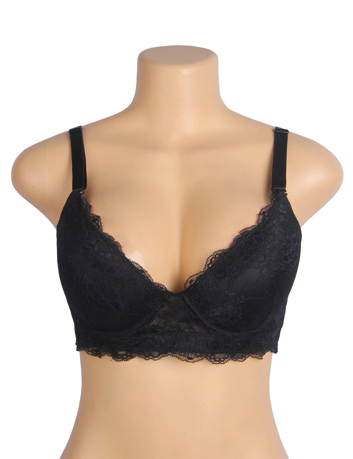 Soutien-gorge à armatures en dentelle noire sexy