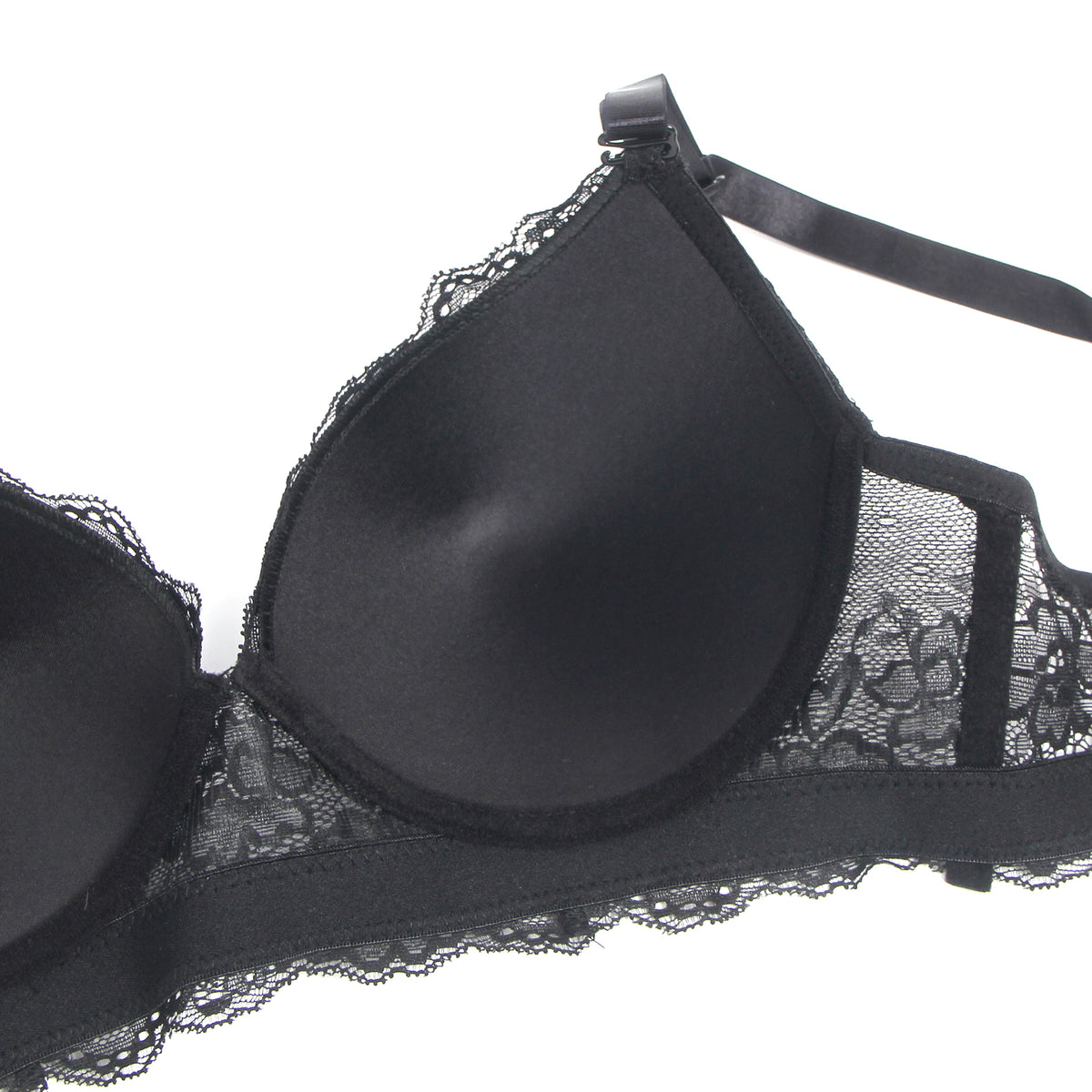 Soutien-gorge à armatures en dentelle noire sexy