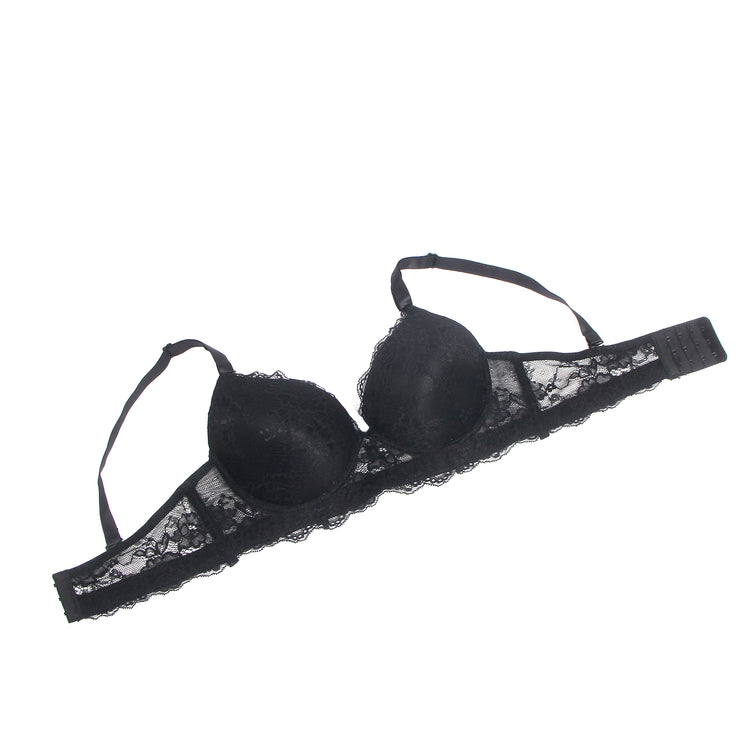 Soutien-gorge à armatures en dentelle noire sexy