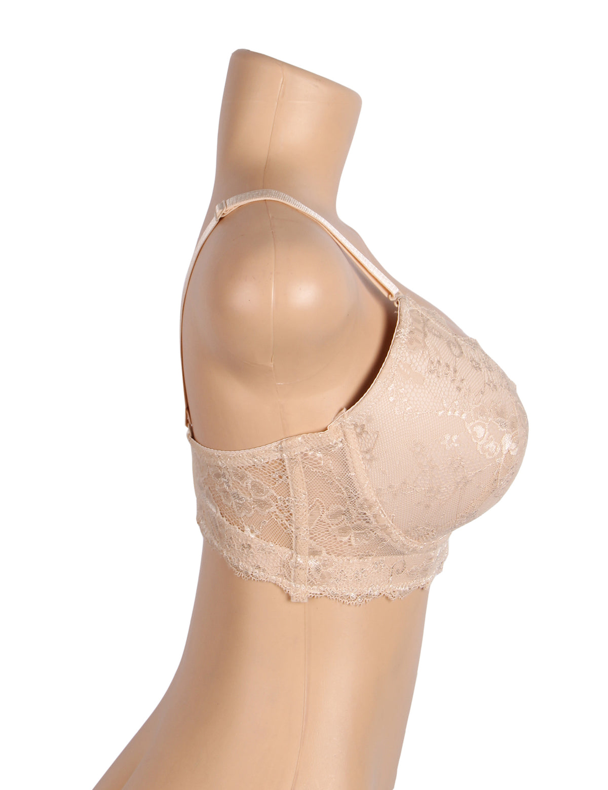 Soutien-gorge à armatures en dentelle sexy nude