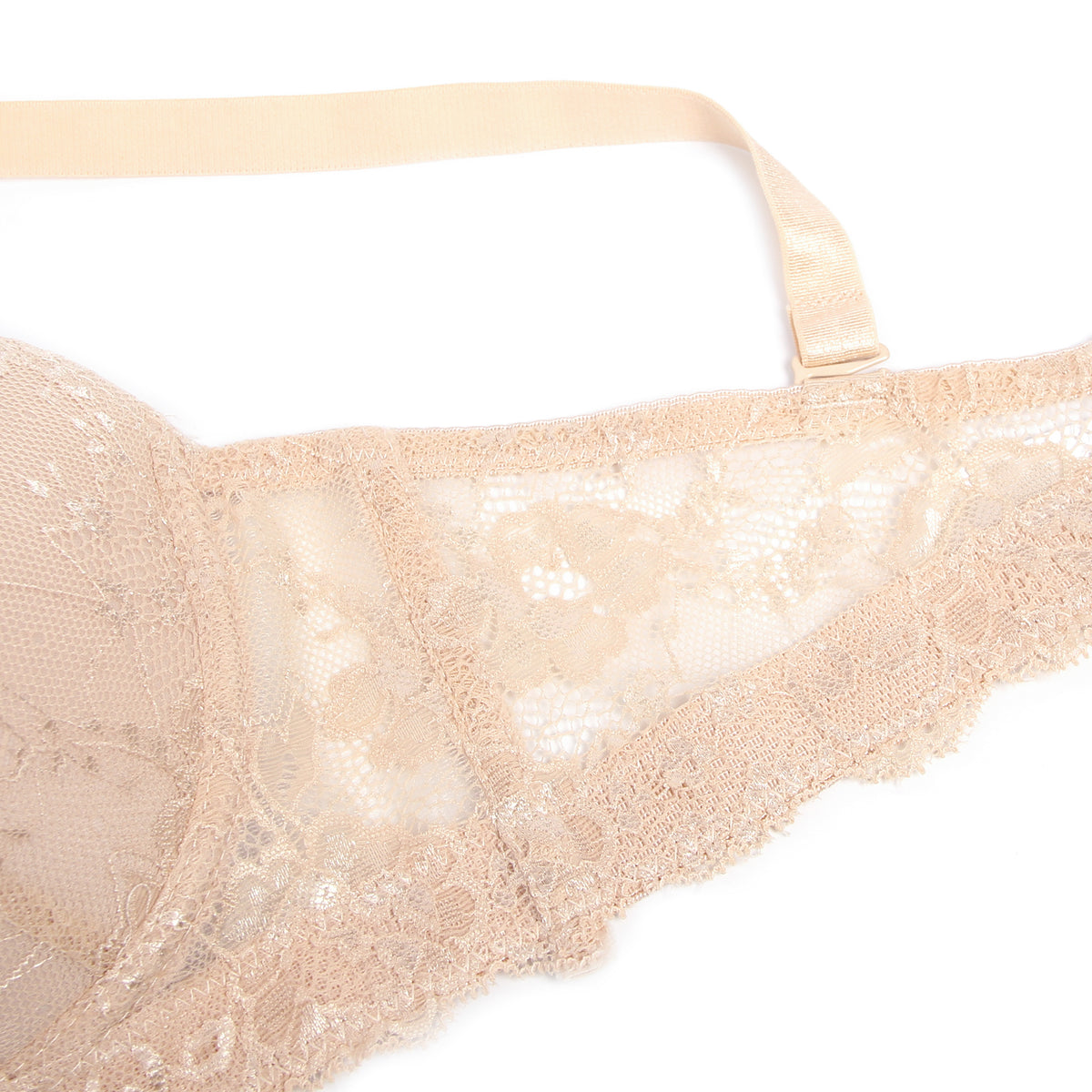 Soutien-gorge à armatures en dentelle sexy nude