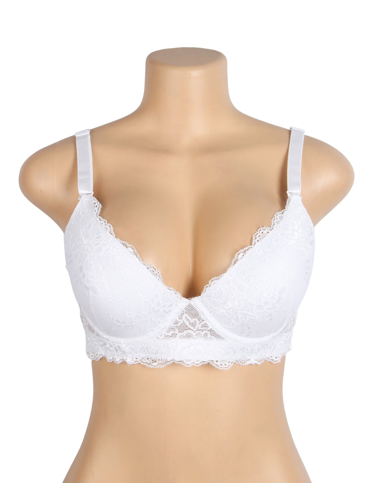 Soutien-gorge en dentelle blanche intemporelle