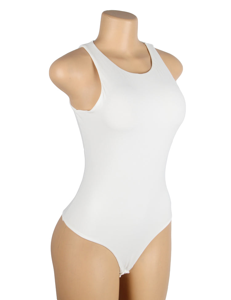 Body basique sans manches avec col rond